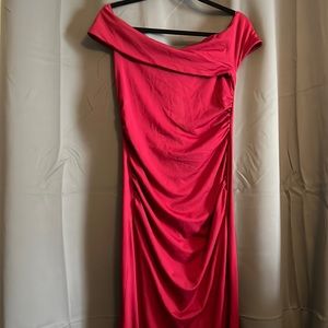 Red Off-Shoulder Gown